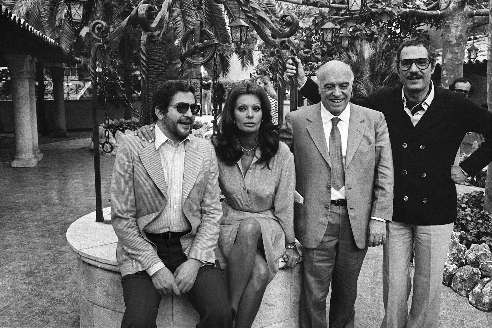 Ettore Scola, Sophia Loren, Carlo Ponti, Nino Manfredi - Festival de Cannes