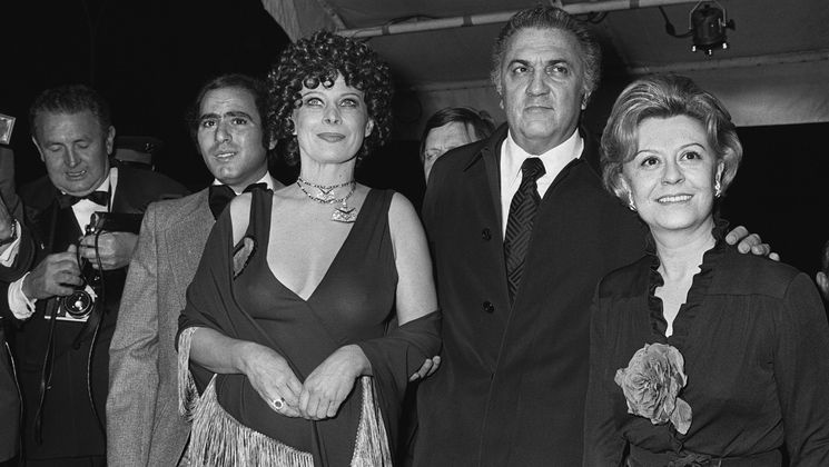 Magali Noël, Federico Fellini, Giulietta Masina - Amarcord © AFP