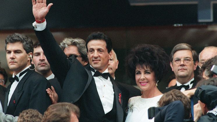 Sylvester Stallone, Elizabeth Taylor © Patrick Billard / AFP