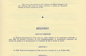 Règlement officiel, 1960