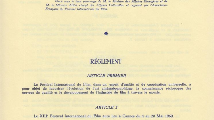 Règlement officiel, 1960 © FDC