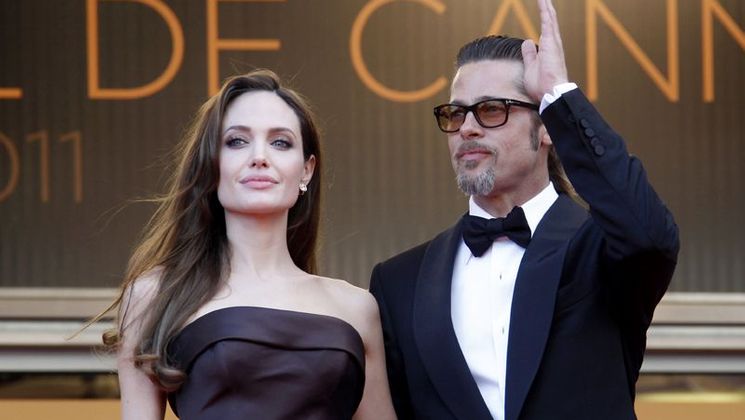 Angelina Jolie, Brad Pitt - Red Steps - The Tree of Life © AFP