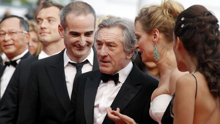 Johnnie To, Jude Law, Olivier Assayas, Robert De Niro, Uma Thurman, Martina Gusman - Red Steps © AFP