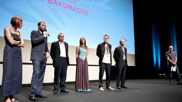 Team of the film - Screening of the film Okhotnik © FIF/Thibaud Morin