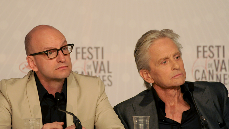 Steven Soderbergh and Michael Douglas - Press conference - Behind the Candelabra © FDC / G. Thierry