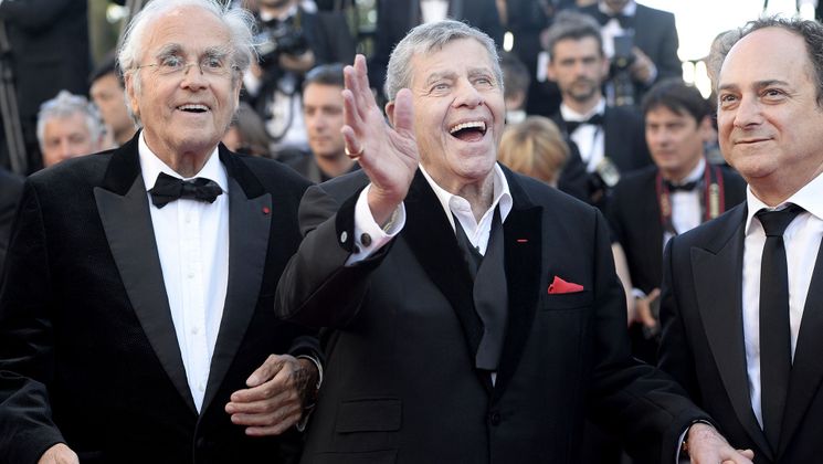 Michel Legrand, Jerry Lewis and Kevin Pollak - Red Carpet - Max Rose © AFP