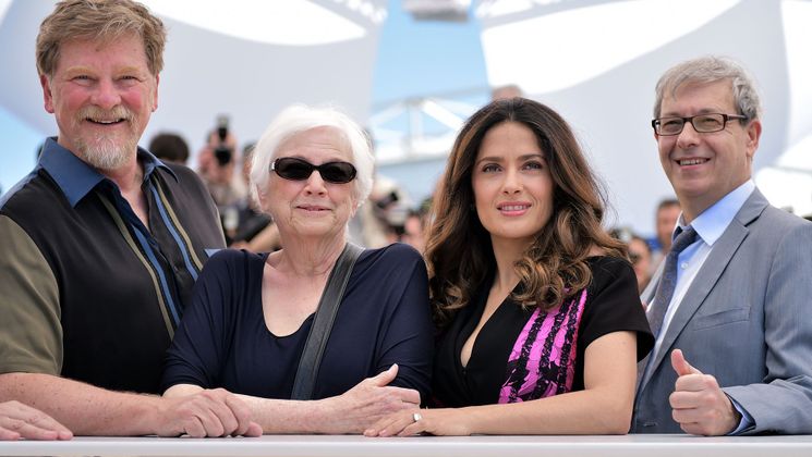 Roger Allers, Joan C. Gratz, Salma Hayek-Pinault and Gaetan Brizzi - Photocall - A Tribute to Animated Films (Hommage au cinéma d'Animation) © AFP / B. Langlois