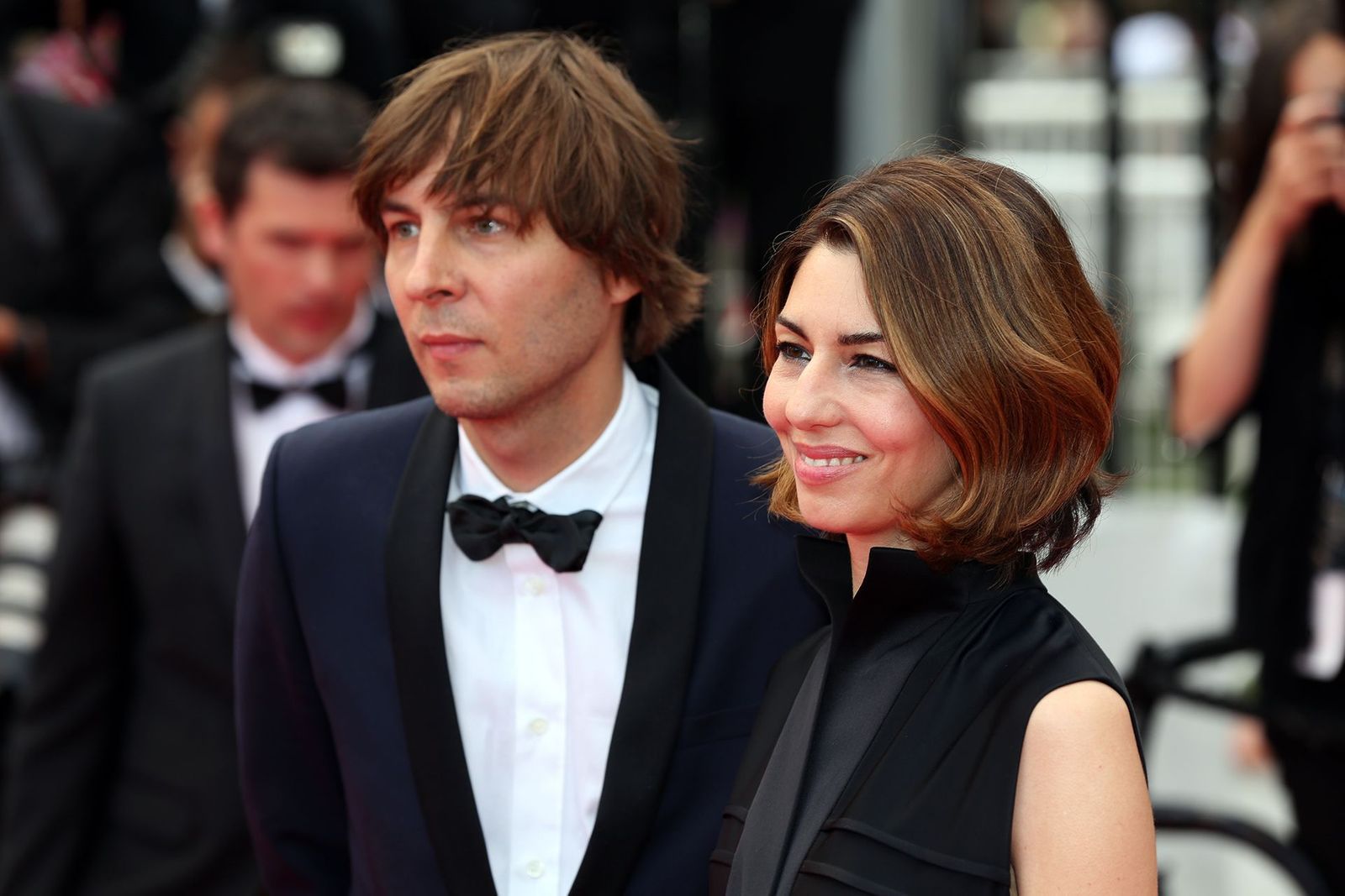 Director Sofia Coppola and husband Thomas Mars attend the premiere