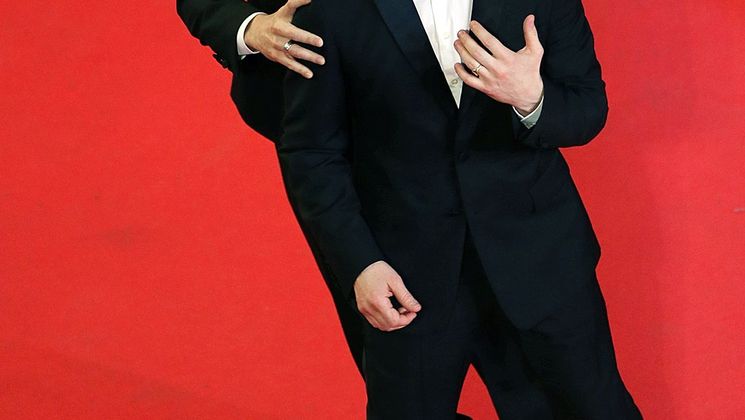 Ned Benson and James McAvoy - Red carpet - The Disappearance of Eleanor Rigby © AFP / L. Venance