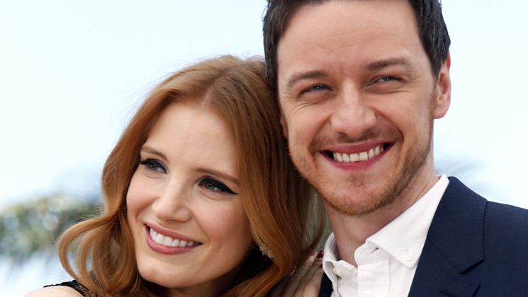Jessica Chastain and James McAvoy - Photocall - The Disappearance of Eleanor Rigby © FDC / M. Petit