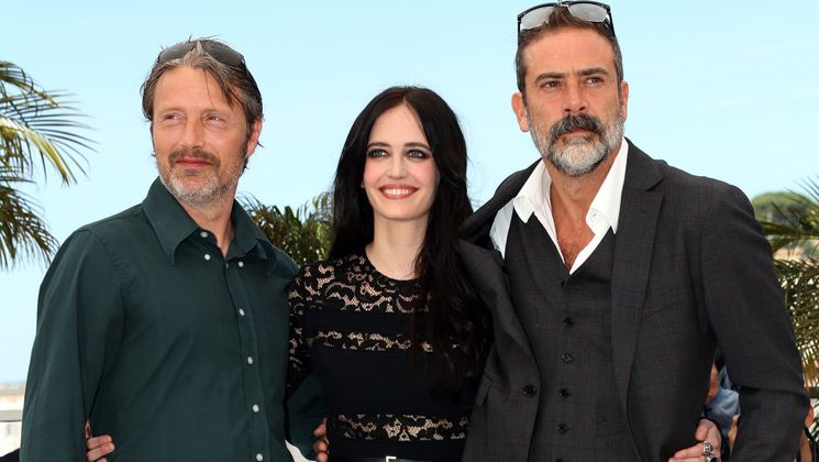 Mads Mikkelsen, Eva Green and Jeffrey Dean Morgan - Photocall - The Salvation © FDC / K. Vygrivach