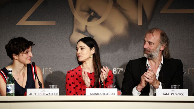 Alice Rohrwacher, Monica Bellucci and Sam Louwyck - Press conference - The Wonders © FDC / K. Vygrivach