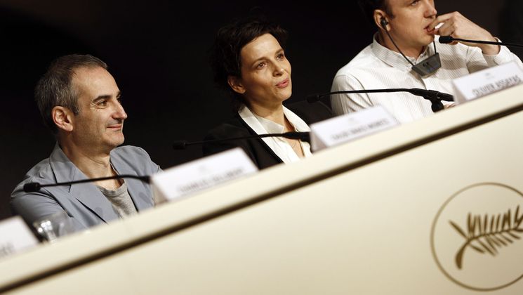 Olivier Assayas, Juliette Binoche et Lars Eidinger - Conférence de presse - Sils Maria © FDC / C. Duchene