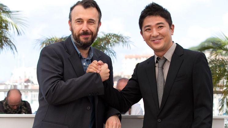 Fred Cavayé and Chang - Photocall - Pyo Jeok (The Target) © FDC / G. Lassus-Dessus