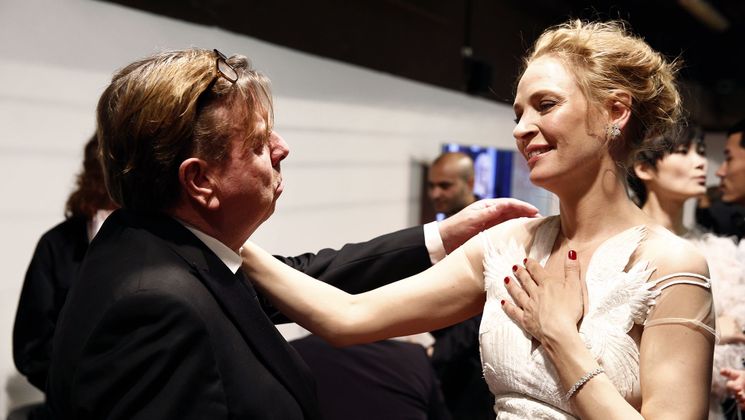 Timothy Spall and Uma Thurman - Behind the scenes - Awards ceremony © FDC / C. Duchene