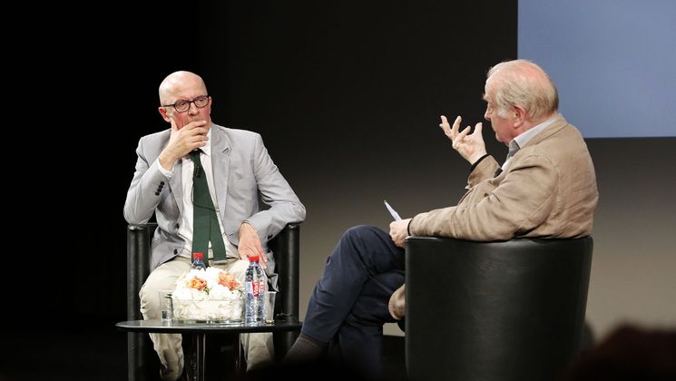 Michel Ciment and Jacques Audiard - Cinema Masterclass © FDC / K. Vygrivach
