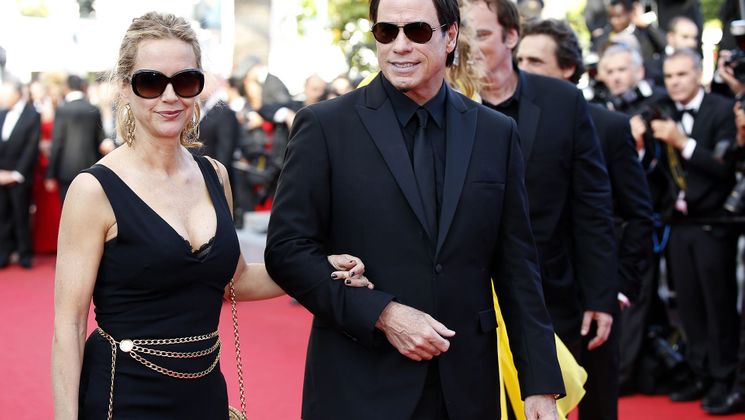 Kelly Preston et John Travolta - Montée des marches - Pulp Fiction © AFP / V. Hache
