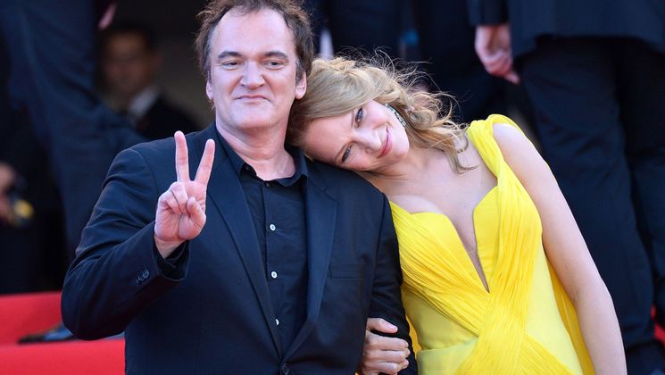 Quentin Tarantino et Uma Thurman - Montée des marches - Pulp Fiction © AFP / A. Pizzoli