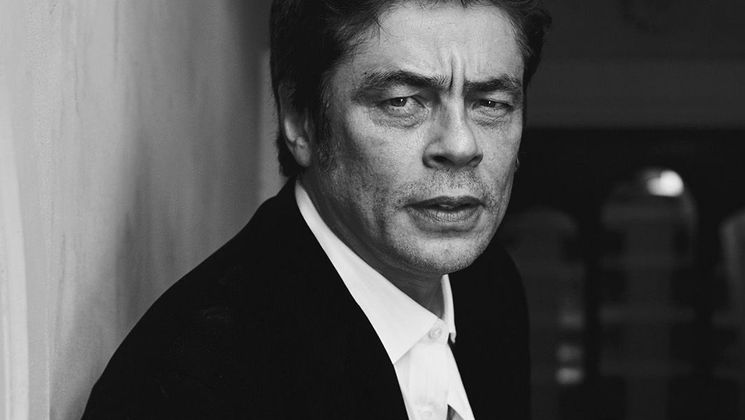 Benicio Del Toro. A somewhat furtive encounter, but in light conditions that I love. The contrast between his skin and his eyes is striking; the only problem was getting him to take off his glasses... © Nicolas Guérin
