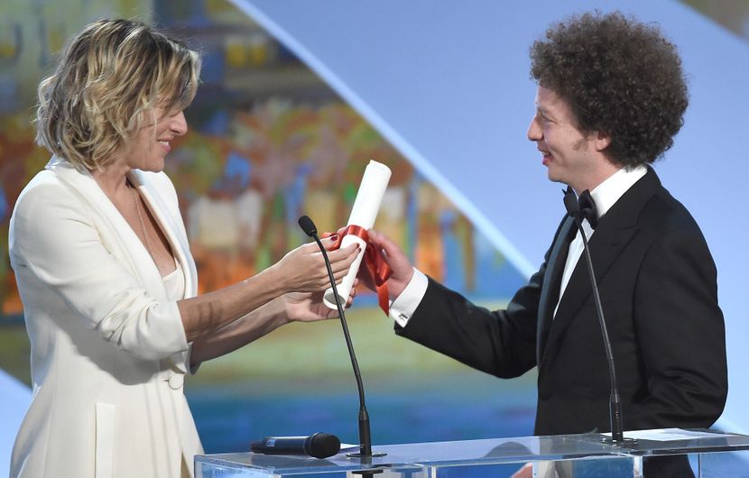 Valeria Bruni Tedeschi & Michel Franco - Best Screenplay - Chronic © AFP / Anne-Christine Poujoulat