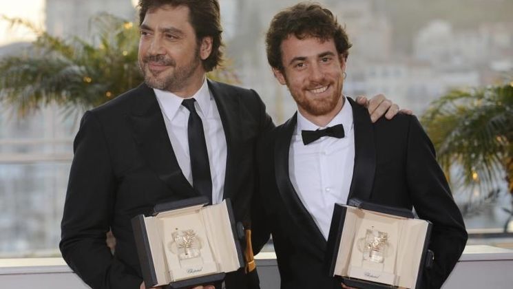 Javier Bardem et Elio Germano - Prix d'interprétation ex-aequo © AFP
