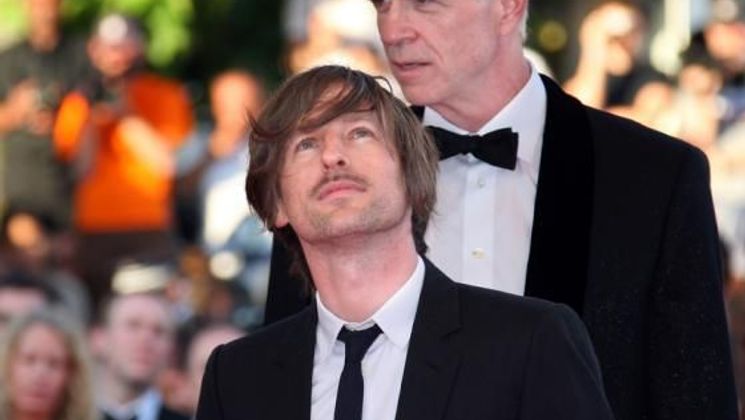 Tom Noonan and Spike Jonze, Climbing of the Steps of the film Synecdoche, New York © AFP
