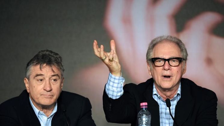 Robert de Niro and Barry Levinson, press conference for the closing film 'What Just Happened?' © AFP