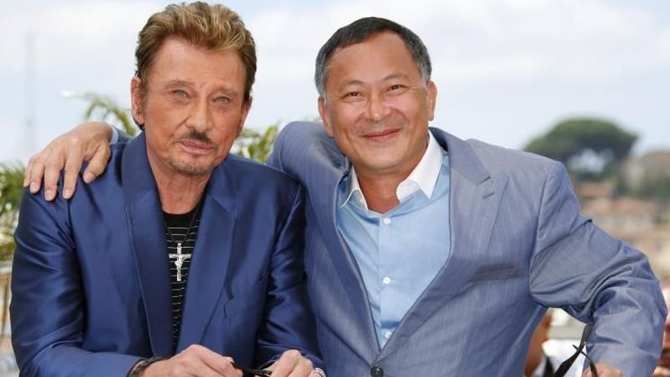 Johnny Hallyday and Johnnie To (Vengeance) © AFP © AFP
