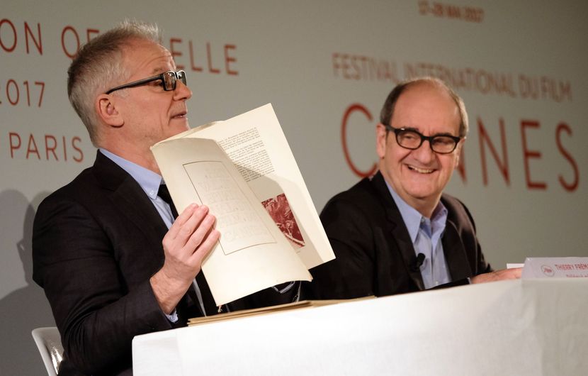 Thierry Frémaux et Pierre Lescure - Conférence de Presse 2017 © Olivier Vigerie / FDC