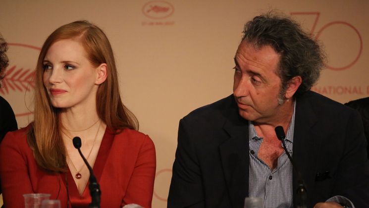 Jessica Chastain et Paolo Sorrentino, membres du Jury des Longs métrages © Christophe Bouillon / FDC