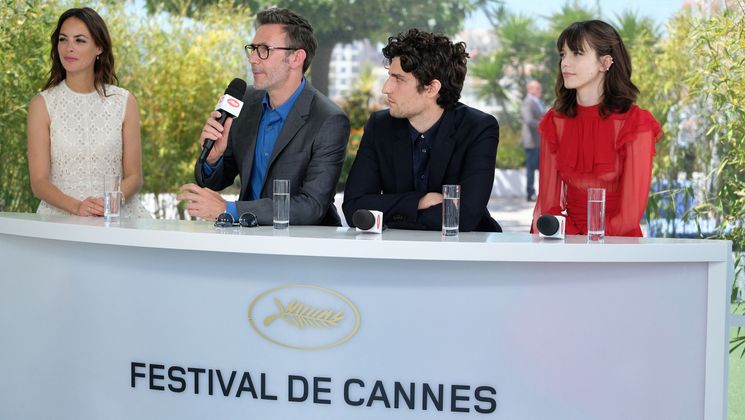 Bérénice Bejo, Michel Hazanavicius, Louis Garrel et  Stacy Martin - Le Redoutable ((Redoubtable)) © Eliott Piermont / FDC