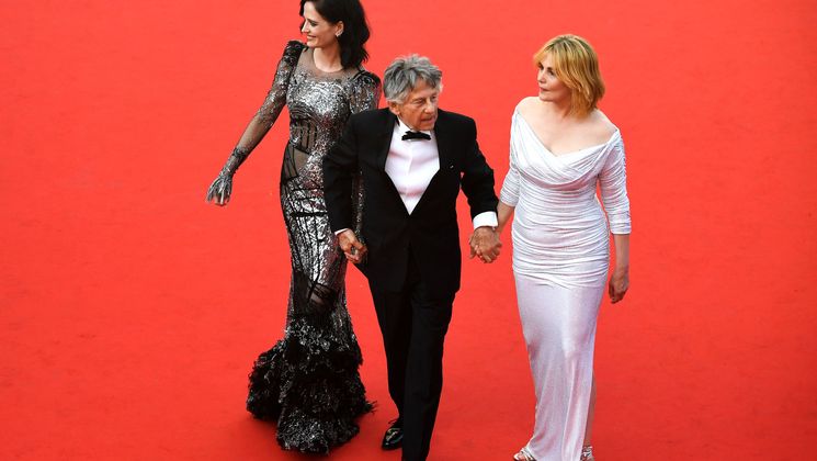 Eva Green, Roman Polanski and Emmanuelle Seigner - D'après une histoire vraie (Based On A True Story) © Antonin Thuillier / AFP