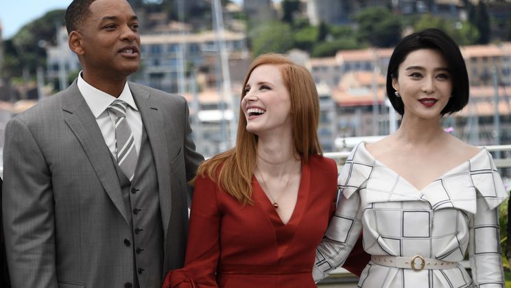 Will Smith, Jessica Chastain and Fan Bingbing,  Members of the Feature Film Jury © Anne-Christine Poujoulat / AFP