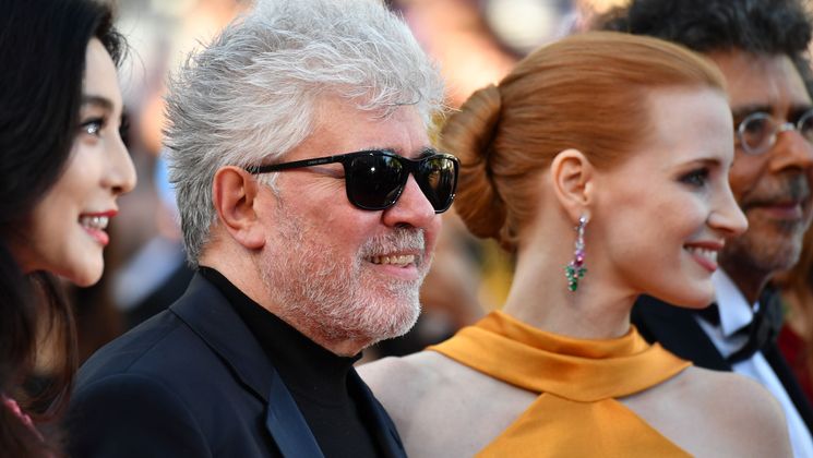 Fan Bingbing, Pedro Almodovar, Jessica Chastain and Gabriel Yared, Members of the Feature Films Jury - 70th Anniversary Evening © Alberto Pizzoli / AFP