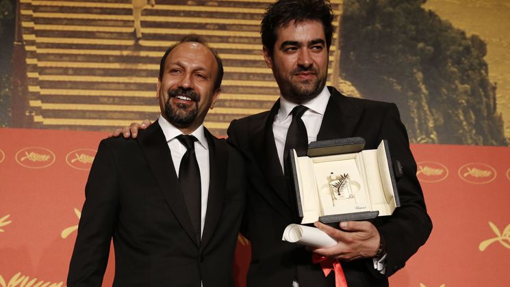 Asghar Farhadi et Shahab Hosseini,  Prix du scénario et  Prix d'interprétation masculine - Forushande (Le Client) © Thomas Leibreich / FDC