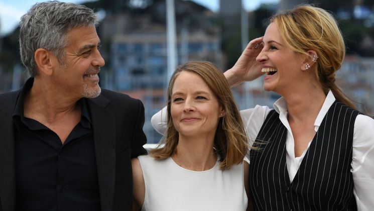George Clooney, Jodie Foster et Julia Roberts - Money Monster © Anne-Christine Poujoulat / AFP