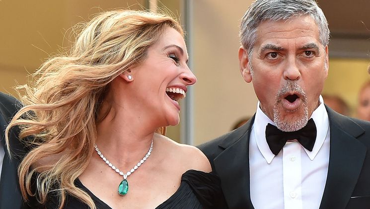 Julia Roberts et George Clooney - Money Monster © Alberto Pizzoli / AFP