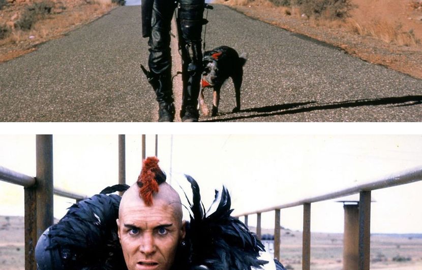 Mel Gibson and Vernon Wells in Mad Max 2 ou The Road Warrior by George Miller - 1981 © RR