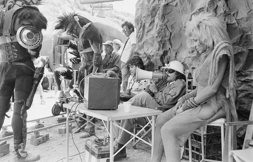 George Miller and Tina Turner on the set of Mad Max Beyond Thunderdome  - 1985 © RR