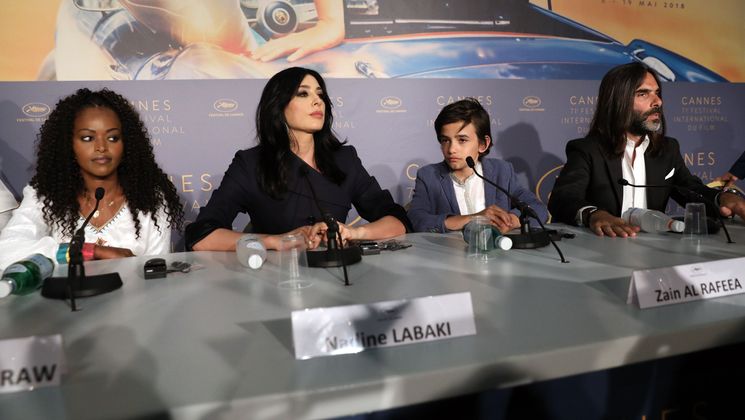 Yordanos Shifera, Nadine Labaki, Zain Alrafeea, Khaled Mouzanar  - Capharnaüm © Mathilde Petit /FDC