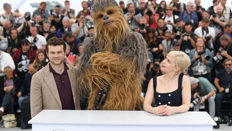 Alden Ehrenreich, Chewbacca,  Emilia Clarke - Solo: A Star Wars Story © Pascal Le Segretain/Getty Images