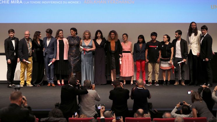 Benicio del Toro and the winners of the Un Certain Regard 2018 Prizes © C. Bouillon / FDC