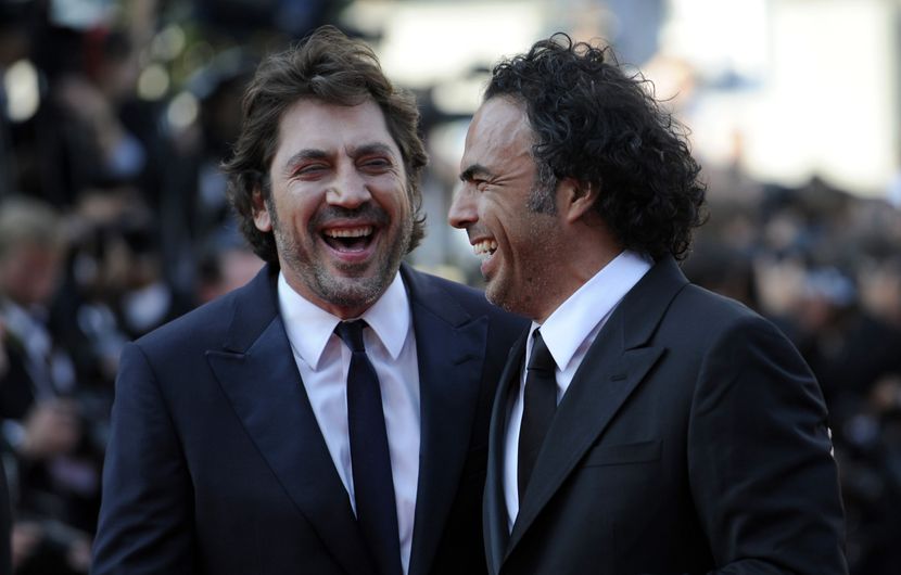 2010 - Alejandro G. Iñárritu presents "Biutiful" in Competition alongside Javier Bardem © A-C Poujoulat/AFP
