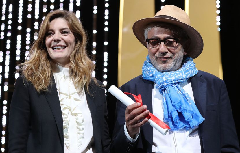 Chiara Mastroianni with Elia Suleiman - It Must Be Heaven, Jury's Special Mention © Valery Hache / AFP