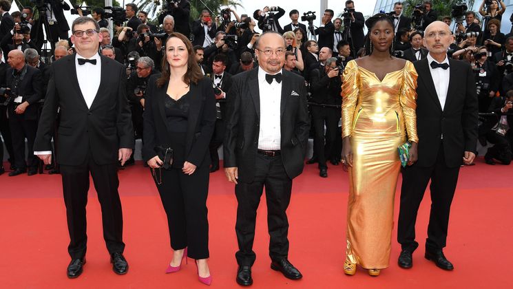 Nicolas Naegelen, Sandrine Marques, Rithy Panh, Alice Diop, Benoit Delhomme - Members of the Caméra d'Or jury - Opening Ceremony © Pascal Le Segretain / Getty Images