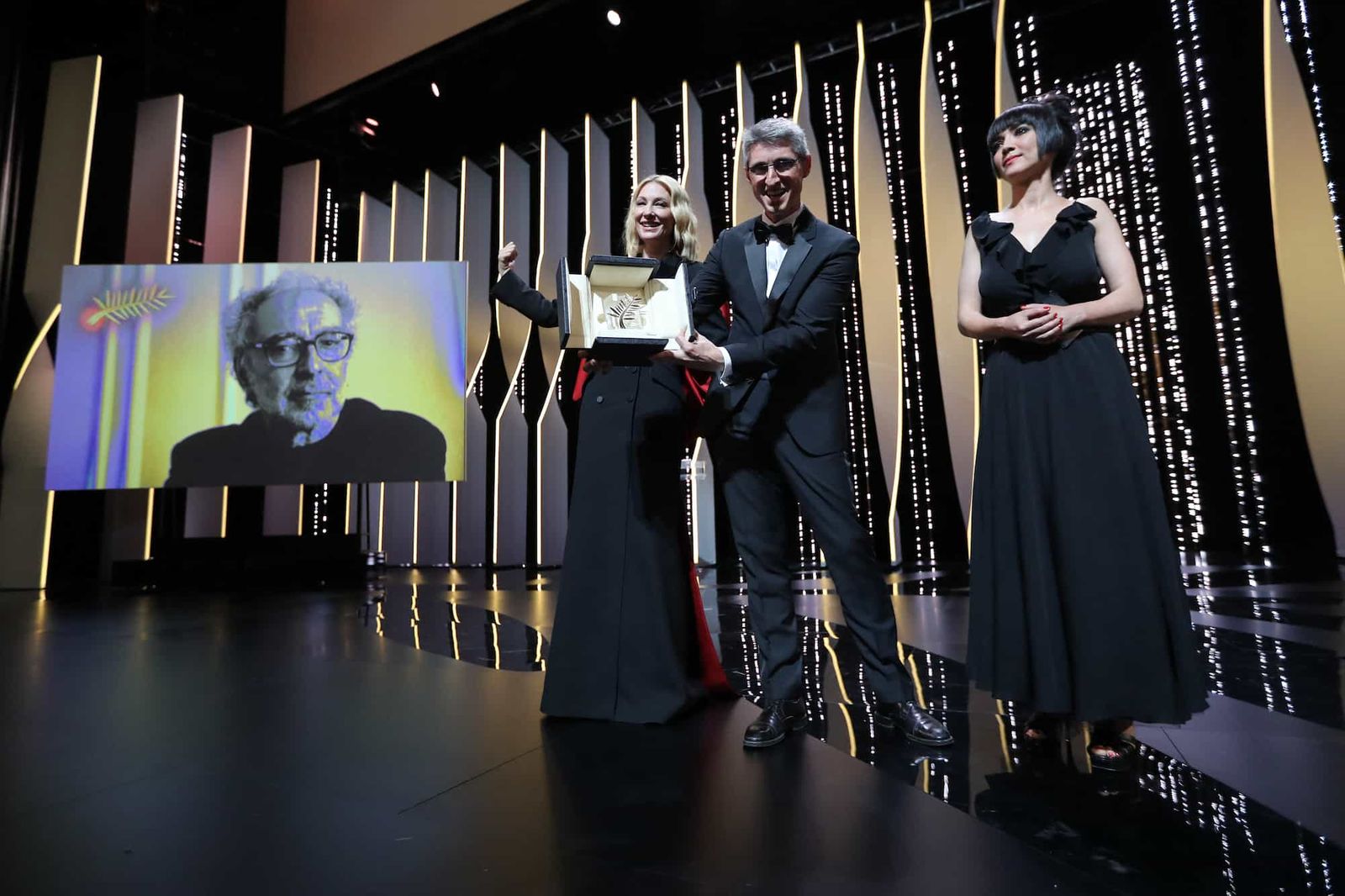 Cate Blanchett, Fabrice Aragno & Mitra Farahani, 2018 © Valery Hache / AFP