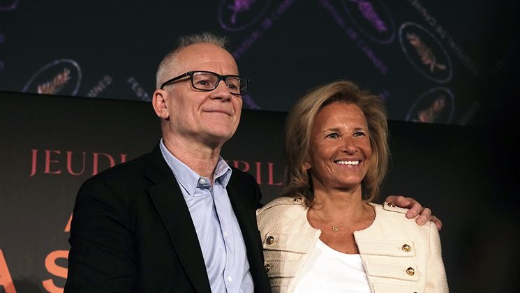 Thierry Frémaux et Iris Knobloch - Conférence de presse 2023  © Festival de Cannes / Mathilde Petit