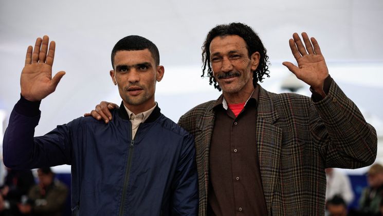 Ayoub Elaid & Abdellatif Masstouri (HOUNDS) - Photocall © VALERY HACHE / AFP