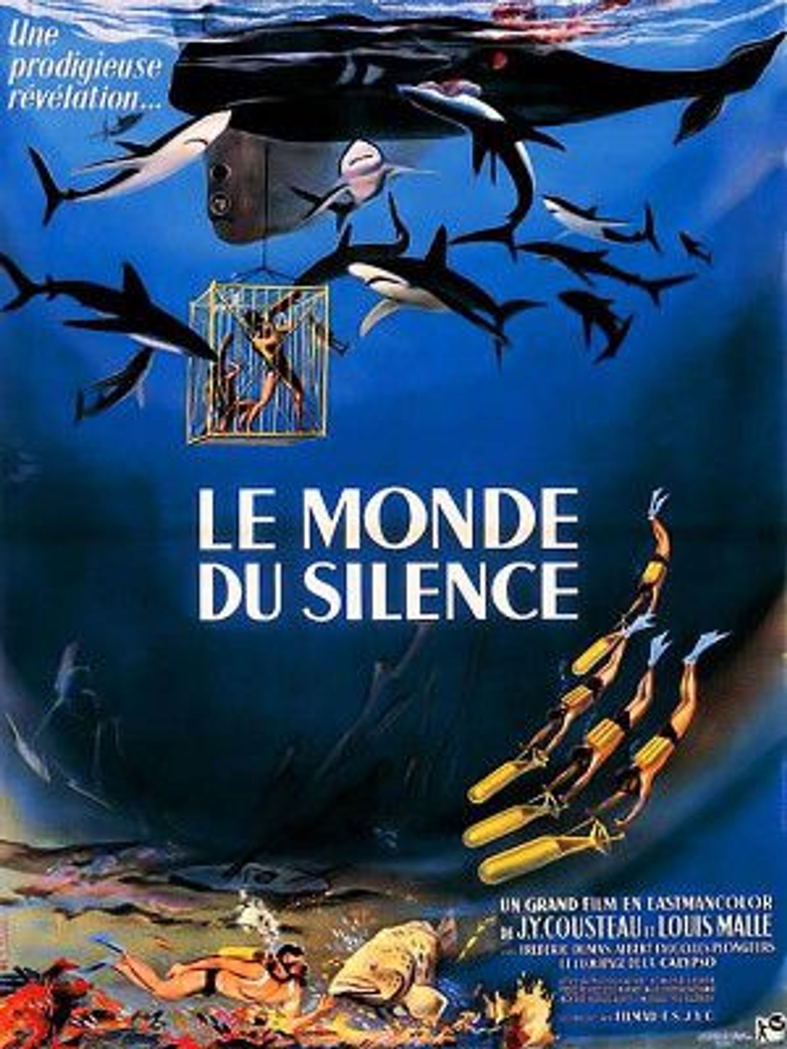 Poster from Silent World by Jacques-Yves Cousteau and Louis Malle -  Festival de Cannes