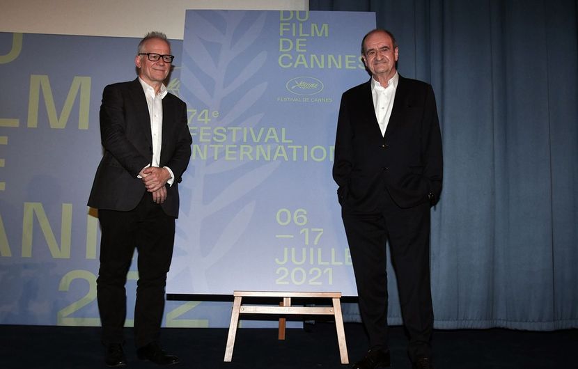 Pierre Lescure and Thierry Frémaux - Announcement of the Official Selection 2021 © Serge Arnal